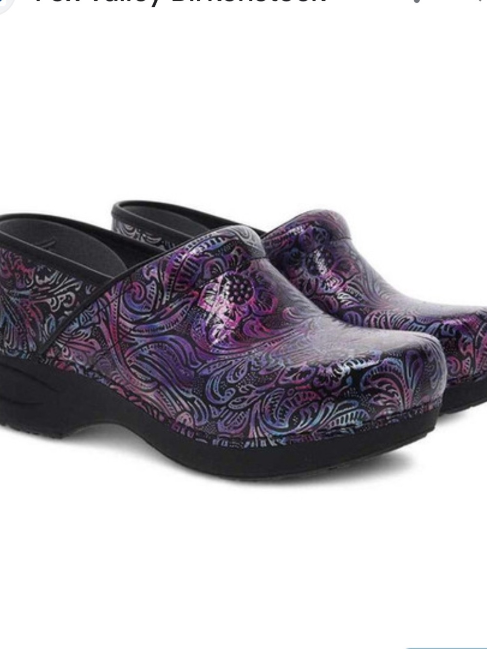 DANSKO XP 2.0 purple garden bloom floral clogs 37